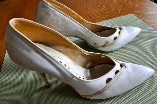 A big deal back in the 60's: I think these were my first high heels: pointy toes and three inch heels!