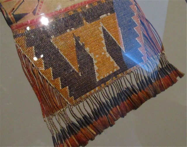 Tobacco Bag with Thunderbird in Porcupine Quillwork - detail